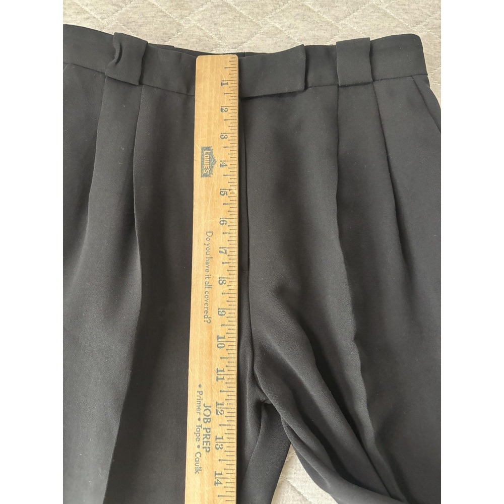 Escada Pants Womens EU 36 Black Pure New Wool Pleated Dress Trousers Work Career - Picture 6 of 7